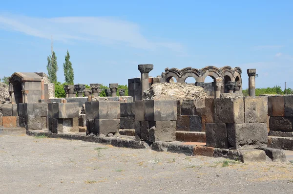 Las ruinas del antiguo templo de Zvartnots, Armenia — Foto de Stock