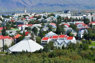View of Reykjavik, the Lutheran Church Hallgrímskirkja