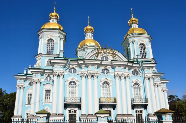 La Catedral naval de San Nicolás (Catedral Naval de San Nicolás el Maravilloso y Teofanía) en San Petersburgo — Foto de Stock