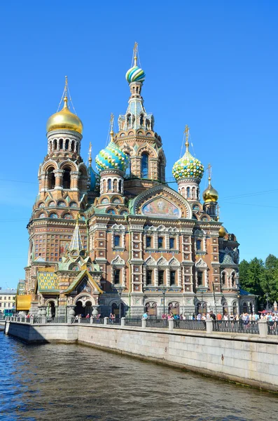 St. Petersburg, saluran Griboedov, katedral Spas on the Blood — Stok Foto