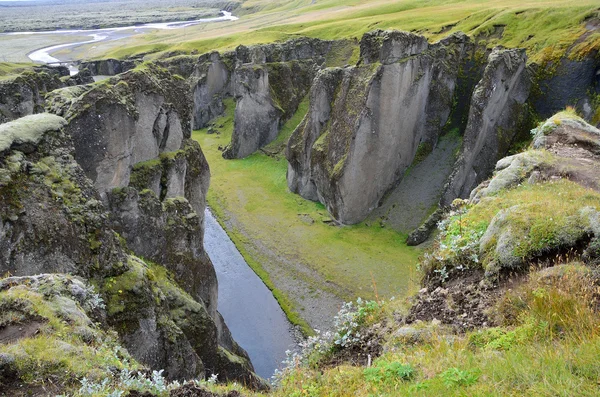 Schlucht der Fatalität (fjadrargljufur) - die große Schlucht von Island — Stockfoto