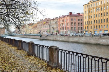 St.Retersburg, Rusya, 25 Ekim 2014. Rus sahne: Griboedov kanal embenkment