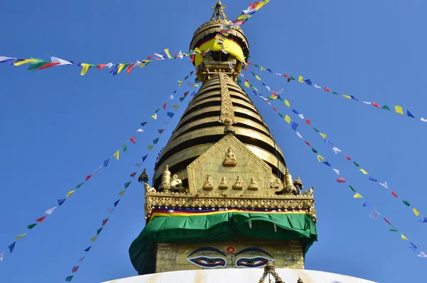 Nepal, Kathmandu, a antiga estupa Swayambhunath — Fotografia de Stock