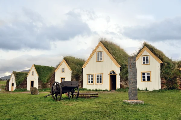 Glaumbaer, Iceland, August, 14, 2014. Nobody, the houses, covered with turf — Stok fotoğraf
