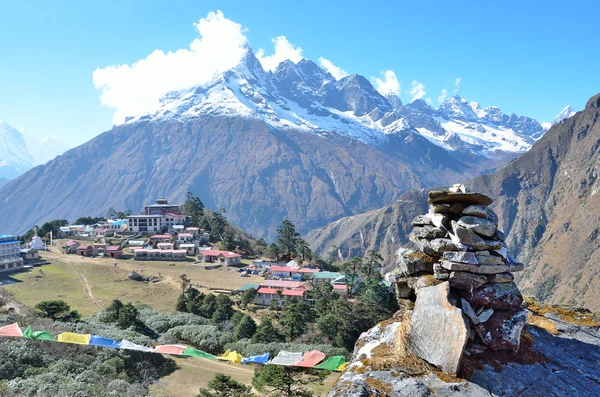 Tenboche, Nepal, buddhalainen luostari Himalayesissa — kuvapankkivalokuva