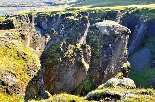 Cañón de la Fatallidad (Fjadrargljufur) - el Gran Cañón de Islandia —  Fotos de Stock