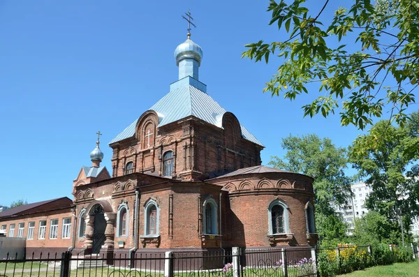 Russia, ortodoxia, iglesia, claro, ortodoxo, templo, desierto, religión, nicholas, ruso, verano, cristianismo, nikolskaya, tver, st., nicholskaya , — Foto de Stock