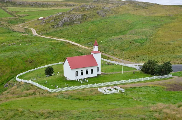 Iceland, Church in the mountains — Stock Photo, Image