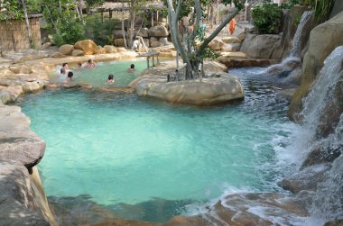 Nha Trang, Vietnam,  January, 19, 2015 Spa resort - mud mineral springs I-resort, a swimming pool with mineral water