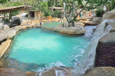 Nha Trang, Vietnam,  January, 19, 2015 Spa resort - mud mineral springs I-resort, a swimming pool with mineral water