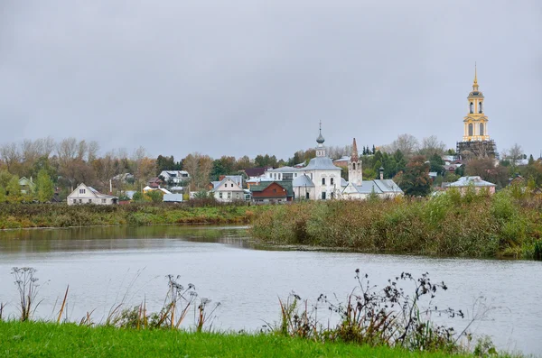 Panorama Suzdalu podzim, zlatý prsten Ruska — Stock fotografie