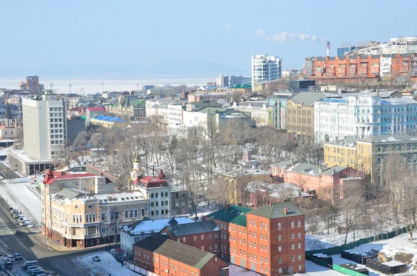 Vladivostok, Russia, January, 09, 2015. Russian scene: Vladivostok in winter — Zdjęcie stockowe