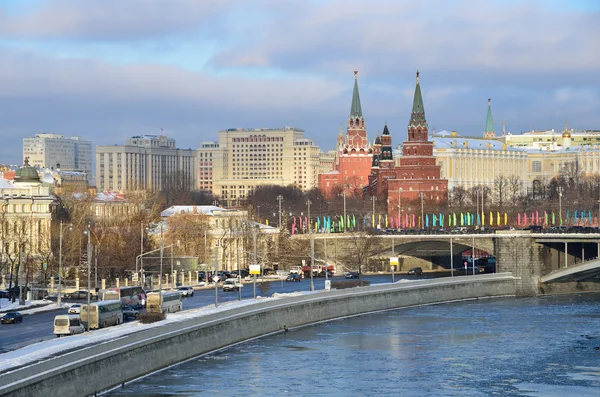 Mosca in inverno con tempo nuvoloso — Foto Stock