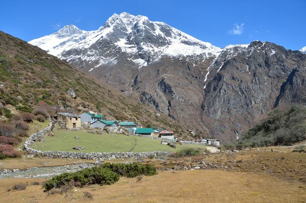 Népal, Himalaya, village dans les montagnes — Photo