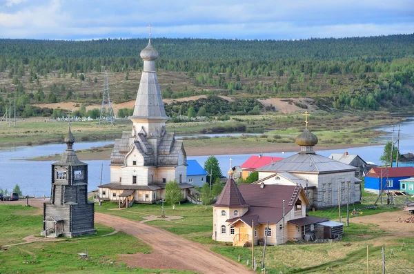 Ortodoxa trä sen i Varzuga, Ryssland, Oblast Murmansk, Kola, Varzuga — Stockfoto