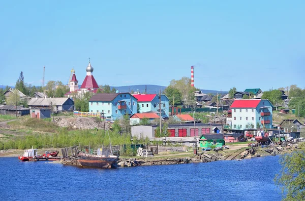 Kolahalvön Gamla Pomor Byn Varzuga — Stockfoto