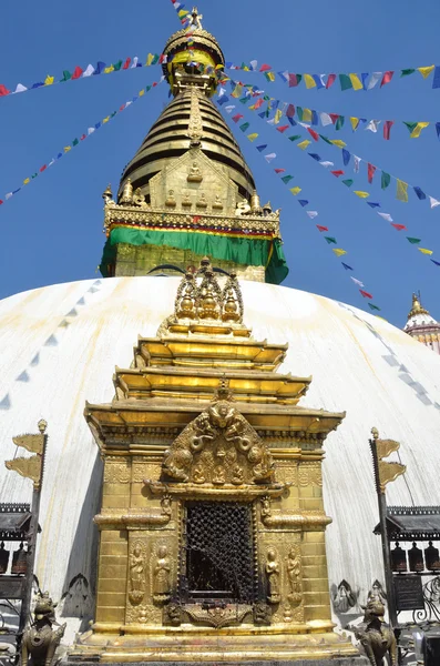 Kathmandu, Nepal, de oude Swayambhunath stoepa — Stockfoto