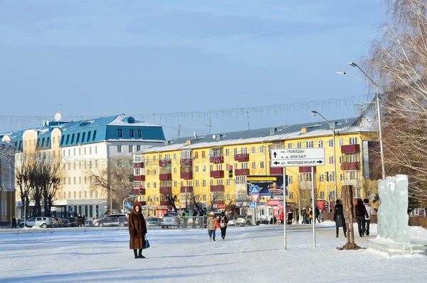 Barnaul Rusia Enero 2016 Gente Caminando Por Centro Barnaul —  Fotos de Stock