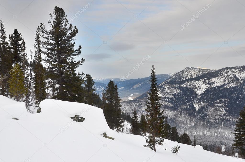 Russia, Siberia, the mountains of Khakasia in winter