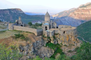 Armenia, monastery Tatevian (IX-XVII centuries) in the evening