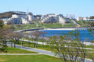 Vladivostok, Russia, October, 11, 2015.  Russian scene: Far Eastern Federal University (FEFU)