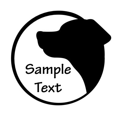 Köpek simgesinin vektör illüstrasyonu