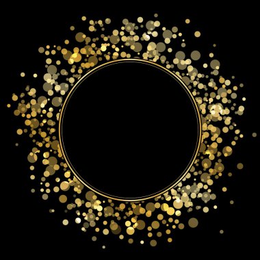Altın parıltılı vektör çerçeve