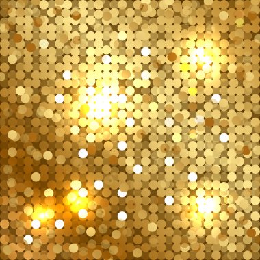 Vector shiny background with gold sequins