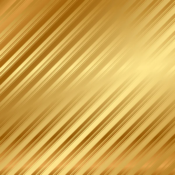 ゴールドのベクトルの背景の縞模様 — ストックベクタ