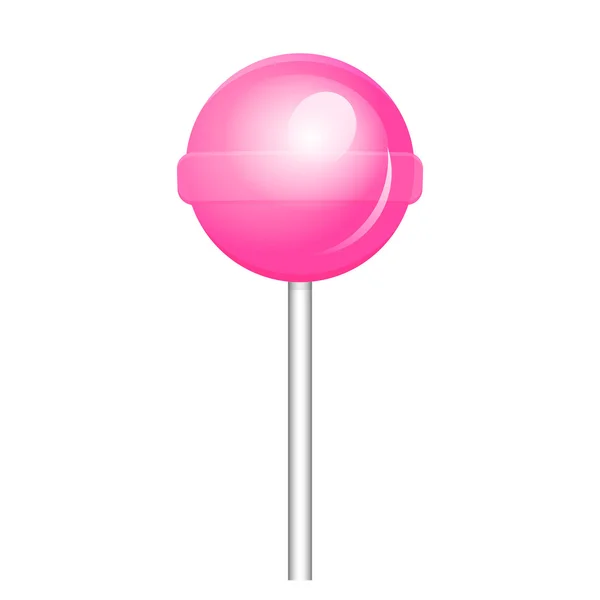 Vector illustration of pink lollipop — Stock Vector