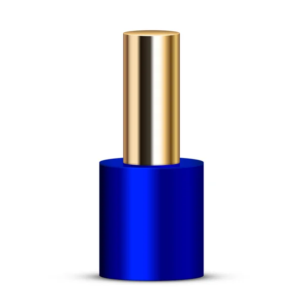Ilustración vectorial de esmalte de uñas azul — Vector de stock