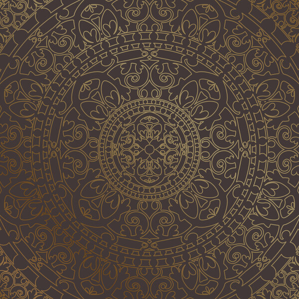 Vector background with gold oriental ornament
