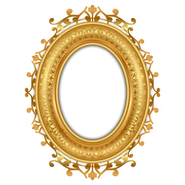 Vector illustration of gold vintage frame — Stock Vector