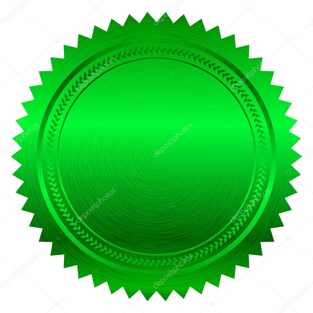 Vector illustration of green seal