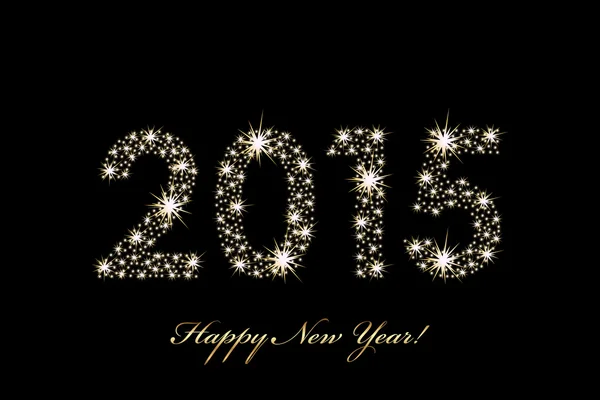 Vektör 2015 mutlu yeni yıl arka plan ile parıldıyor — Stok Vektör