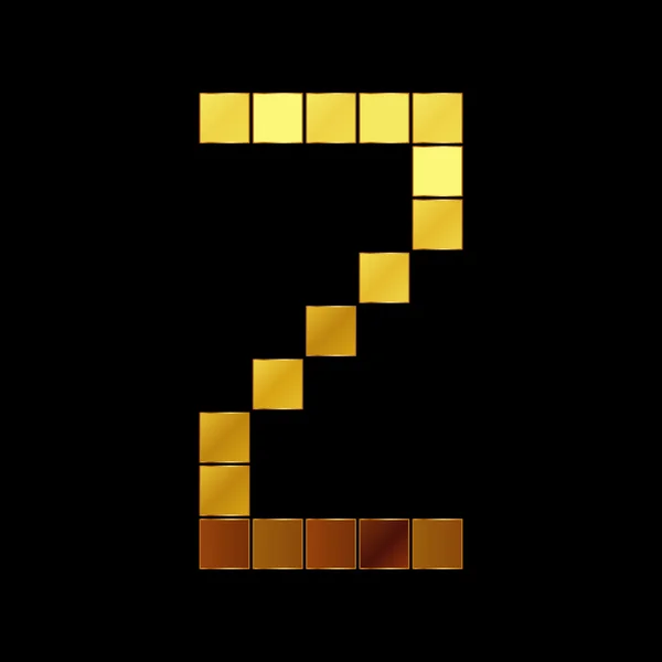 Vector illustration of shiny gold letter - Z — Stock Vector
