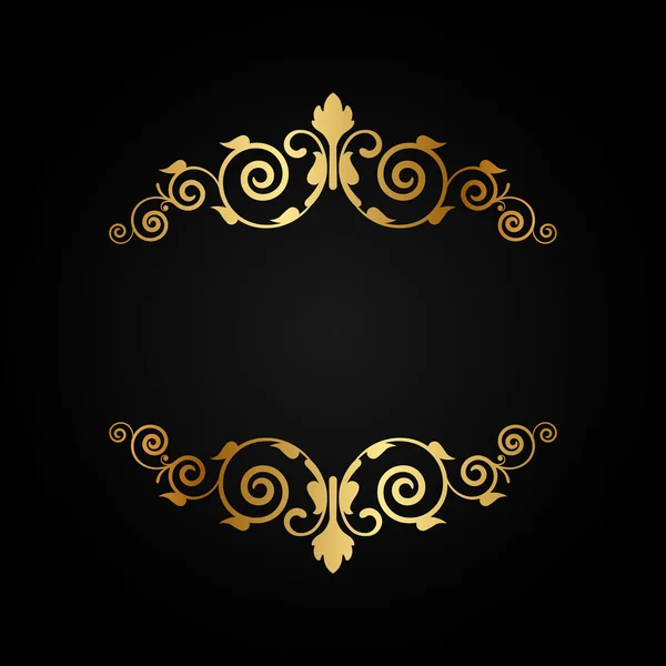 Vector gouden bloemen frame — Stockvector