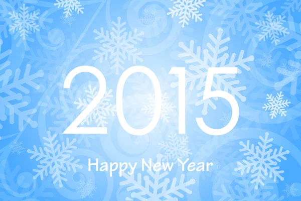 Vector 2015 Feliz Año Nuevo fondo con copos de nieve — Archivo Imágenes Vectoriales