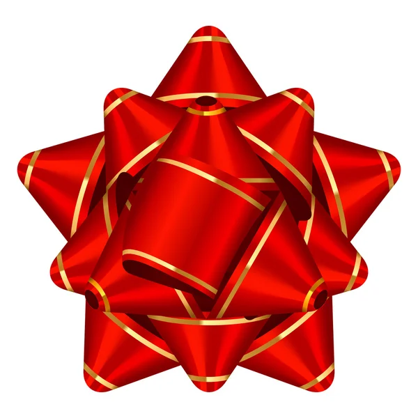 Vektor illustration av röda & guld båge — Stock vektor