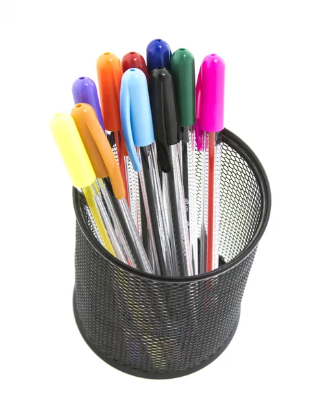 Kalem ve kurşun kalem konteyner — Stok fotoğraf