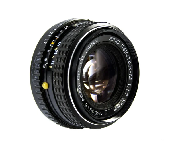 An old manual control camera lens — Stock Photo, Image