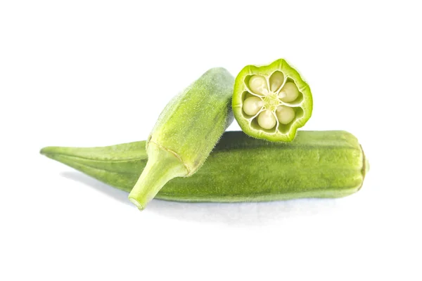 Hög med färsk okra — Stockfoto