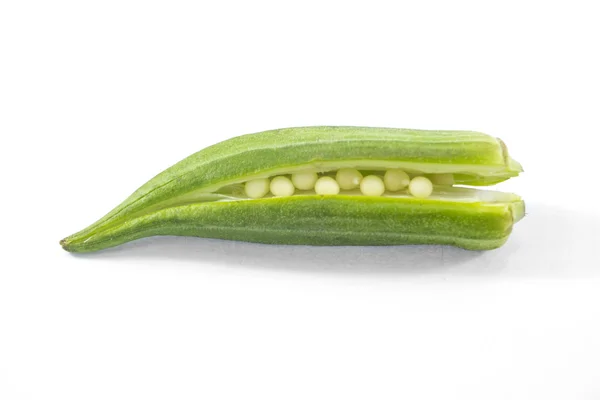 Hromadu čerstvá okra — Stock fotografie