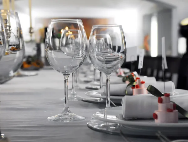 Wedding table coutlery — Stock Photo, Image