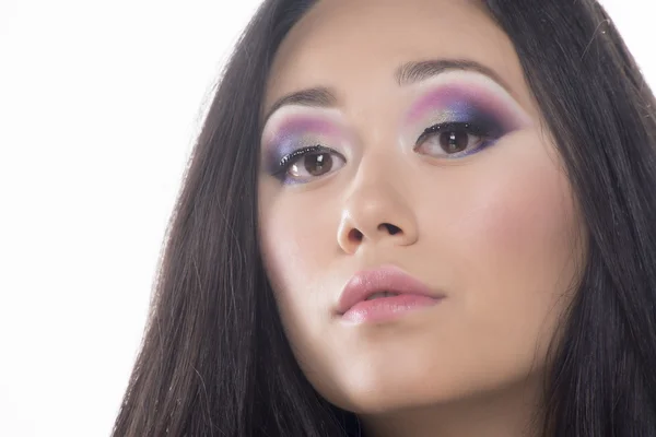 Glamor portrait of a beautiful brunette with make-up — Stock Photo, Image