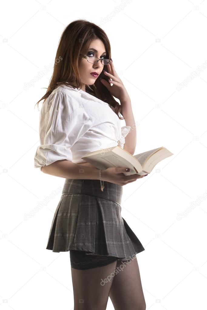 Sexy Woman With Book