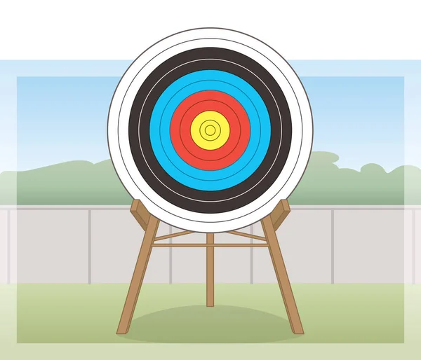 Archery Target Outdoor Background — 图库矢量图片