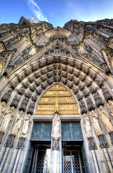 Facade of the Dom church in the city Cologne — Stock Photo, Image