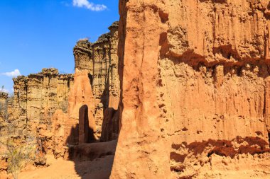 Bir erozyona uğramış kumtaşı pilar detay