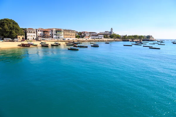 Pedra cidade Zanzibar visto da água Imagens De Bancos De Imagens Sem Royalties